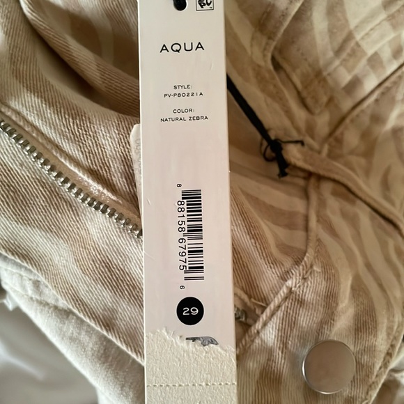 Aqua brand zebra print skinny jeans, size 29 NWT - Picture 6 of 8
